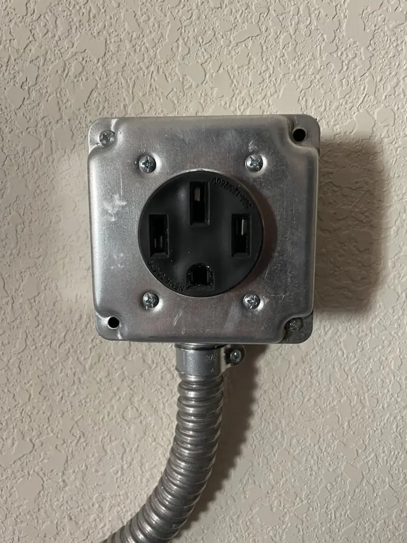 NEMA 14-50 outlet installed for Electrical Panel Upgrade in Robinson